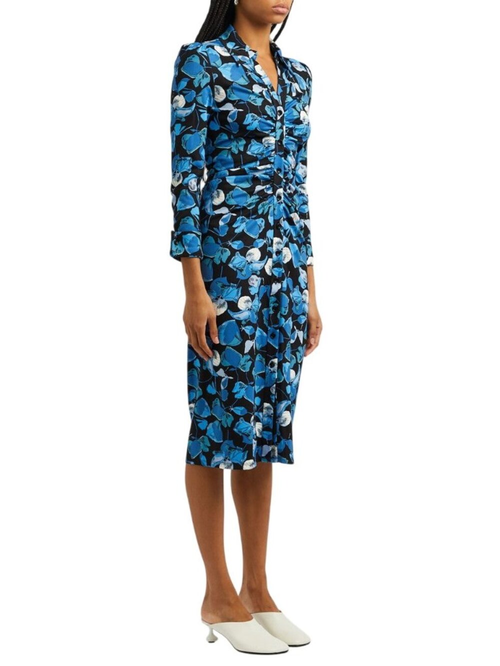 Diane von Furstenberg Sheska Midi Dress in Passion Petals Star Sapphire 16 Women